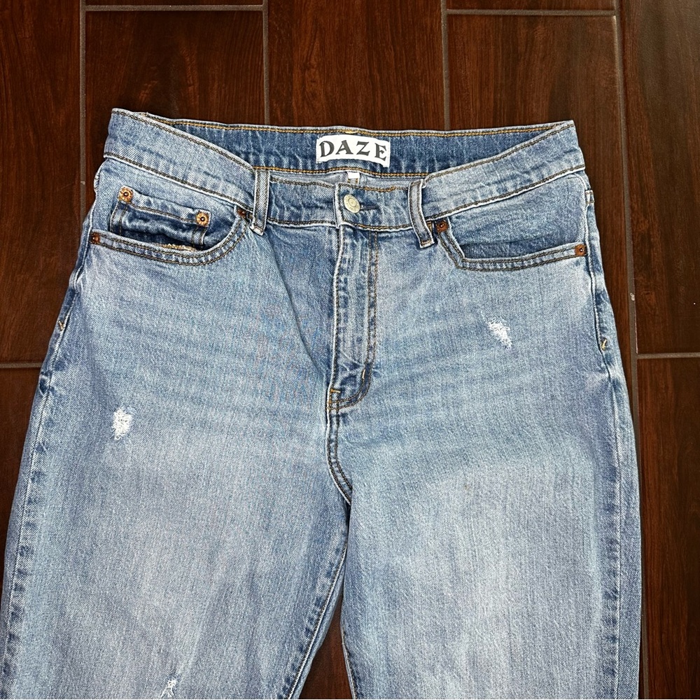Daze Denim Straight Up High Rise Straight Leg Jeans Size 29 x 26 - Picture 2 of 7
